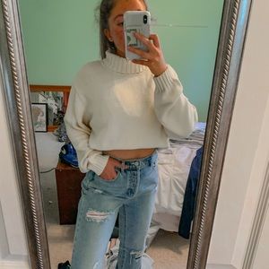 Thrifted Yellow Turtleneck